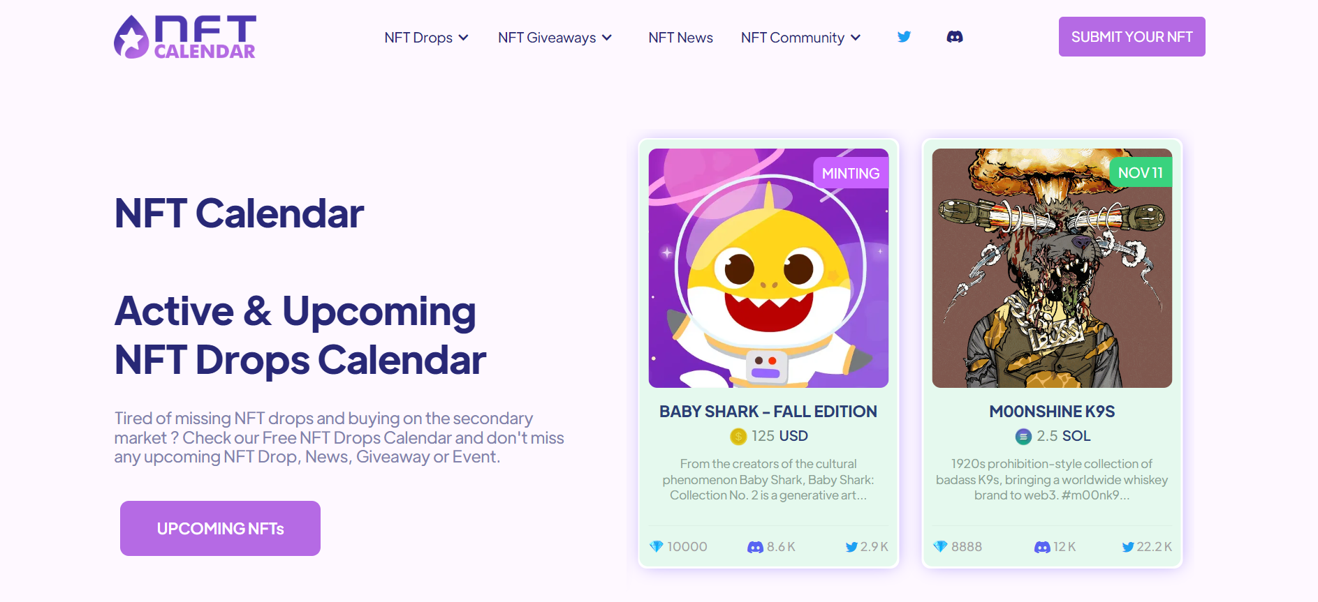 NFT Drops Calendar - How To Find Upcoming NFT Projects